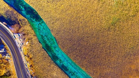 Panoramic view of Shuzheng Valley in Jiuzhaigou
